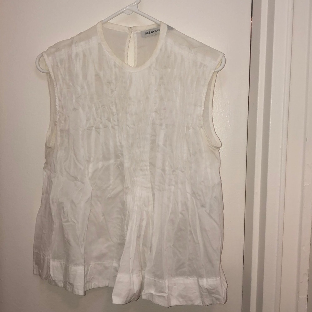 See by Chloe cotton voile tunic.